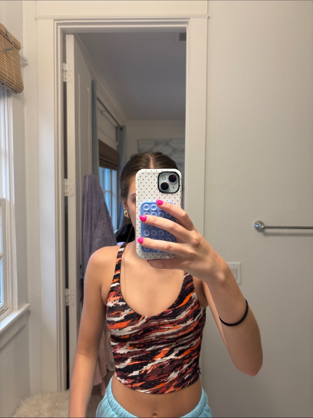 lululemon athletica Women's Multicolor Printed Tank Top - Orange, Black, White